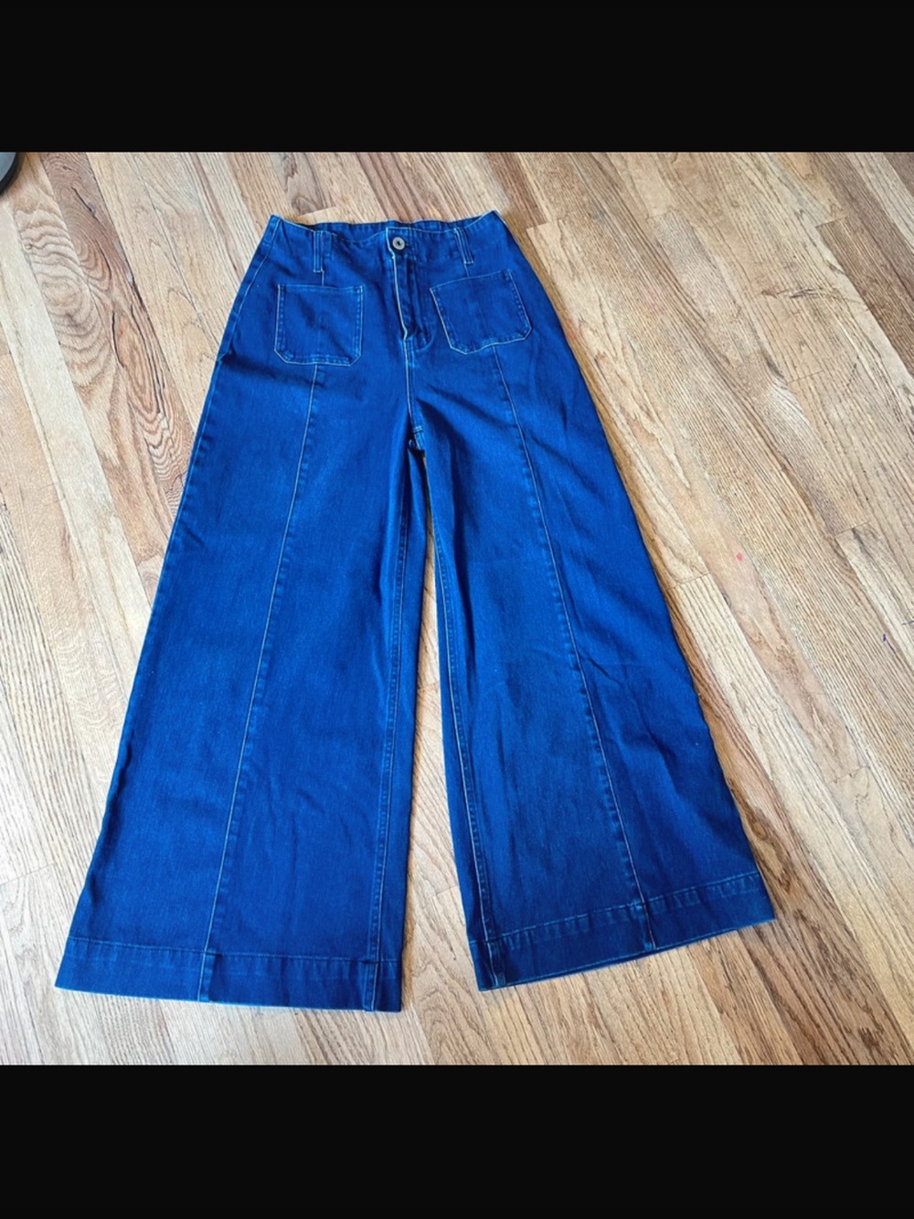 HALARA Wide-Leg High-Rise Jeans in True Blue